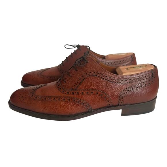 Salvatore Ferragamo Leather Lace Up  Brogue Oxfords Dress Shoes Men Size 10 D main image 12
